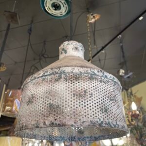 Distressed Farmhouse-Style Hanging Cage Light