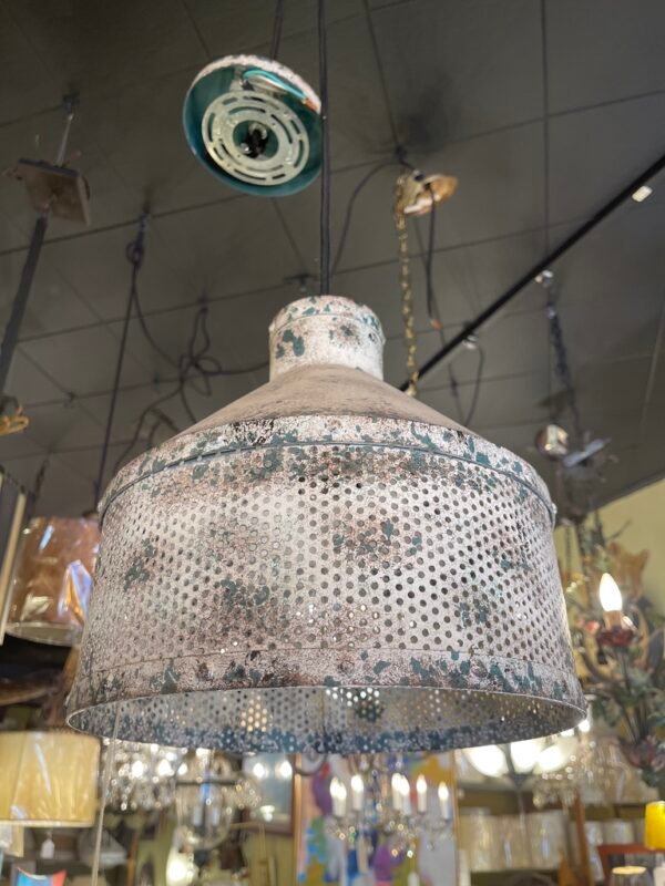Distressed Farmhouse-Style Hanging Cage Light
