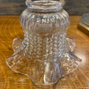 Clear Hobnail and Ribbed Glass Shade