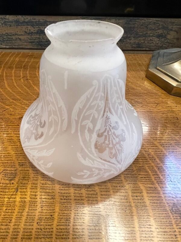 Frosted Etched Floral Glass Shade