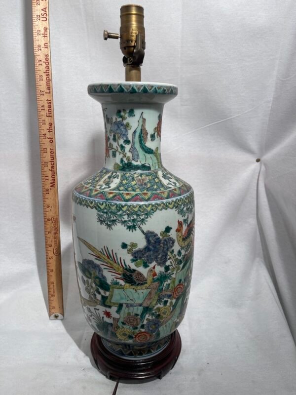 Multi-Color Oriental Porcelain Table Lamp
