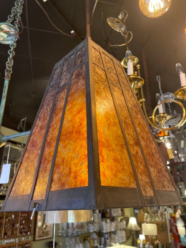 Mission Style Mica Pendant Light