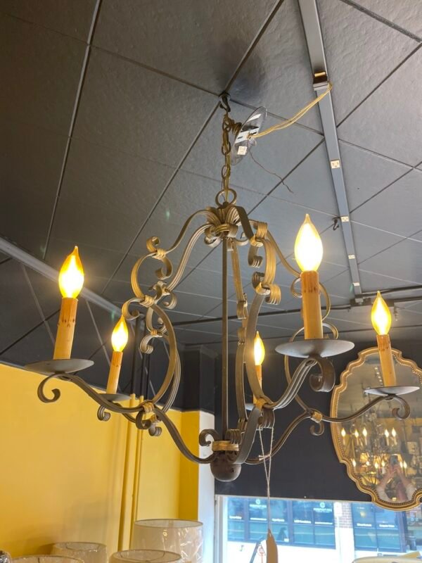Rustic Iron 6-Light Candelabra Chandelier