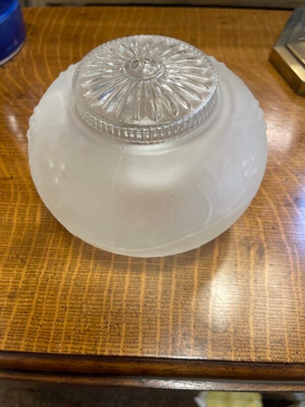 Frosted Globe Shade with Pressed Starburst Top