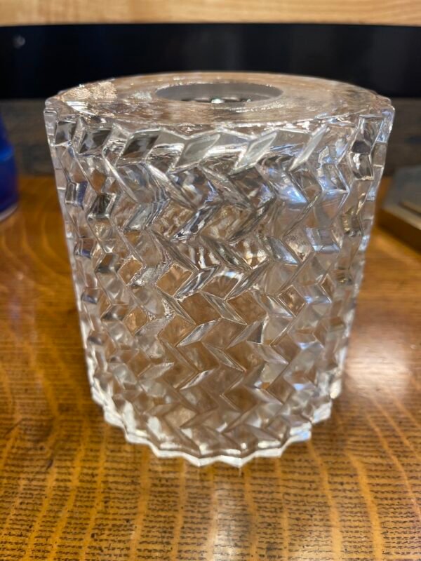 Clear Chevron Pattern Glass Shade