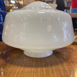 Large White Opal Schoolhouse Glass Shade