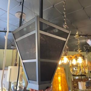 Contemporary Tapered Metal Lantern Pendant Light