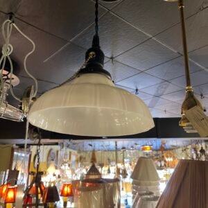 White Porcelain Barn Pendant Light
