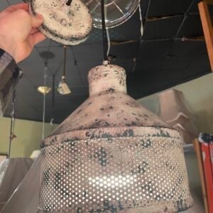 Distressed Farmhouse-Style Hanging Cage Light
