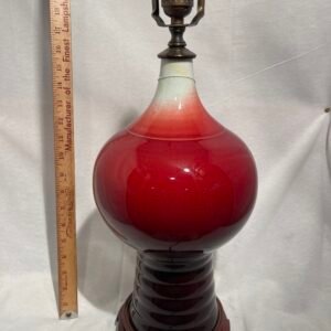 Deep Red Ombre Vase Lamp (2/2)
