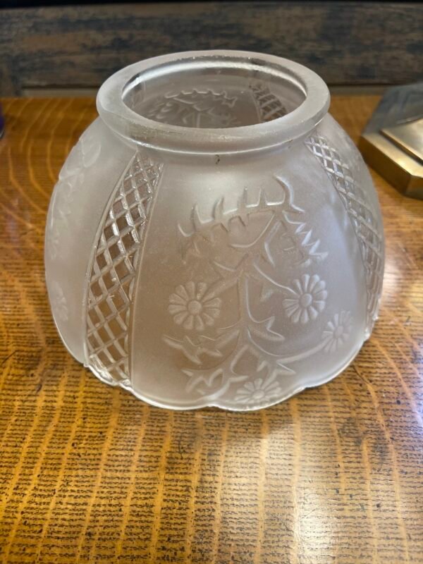 Frosted Daisy and Lattice Glass Shade