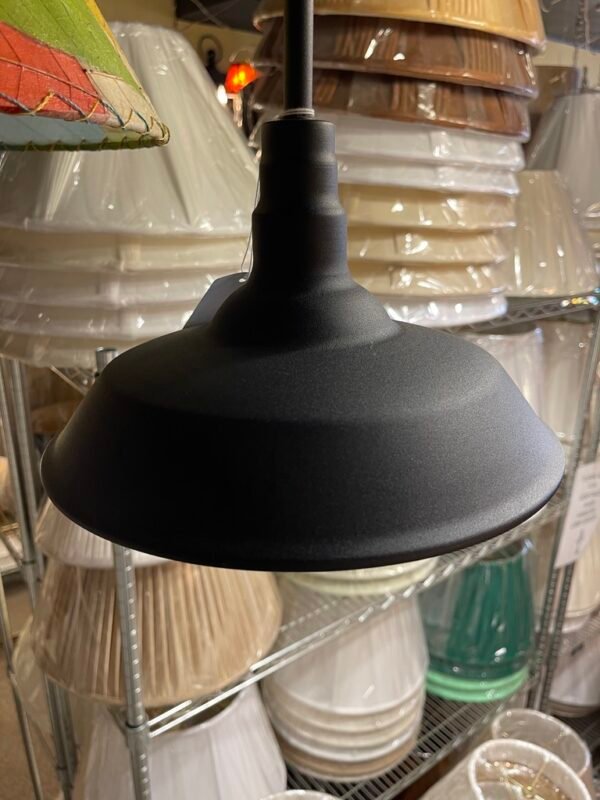 Matte Black Industrial Barn Pendant
