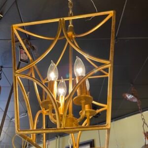 Golden Cage Frame Chandelier
