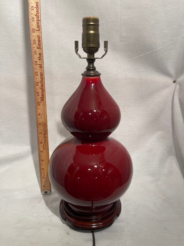 Glossy Burgundy Ceramic Lamp