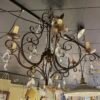 Rustic iron chandelier with classic European styling