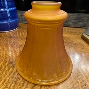 Amber Embossed Art Deco Glass Shade