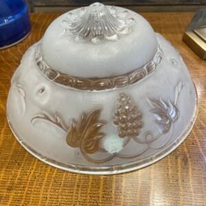 Frosted Grape and Leaf Ceiling Bowl Shade