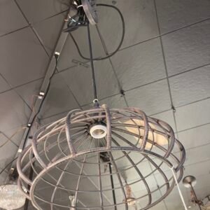 Rustic Industrial Cage Pendant Light