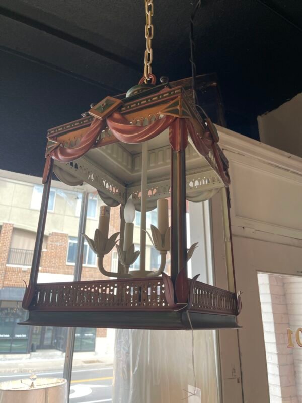 top detail of victorian lantern light fixture