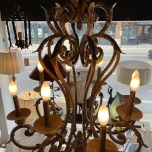 Baroque Revival Gold Scroll Chandelier – 8 Light