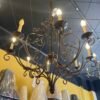 Vintage wrought iron 8-light chandelier