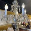 Antique-style chandelier with prisms