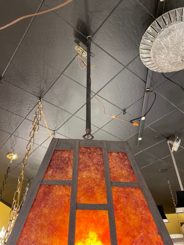 rustic iron pendant fixture