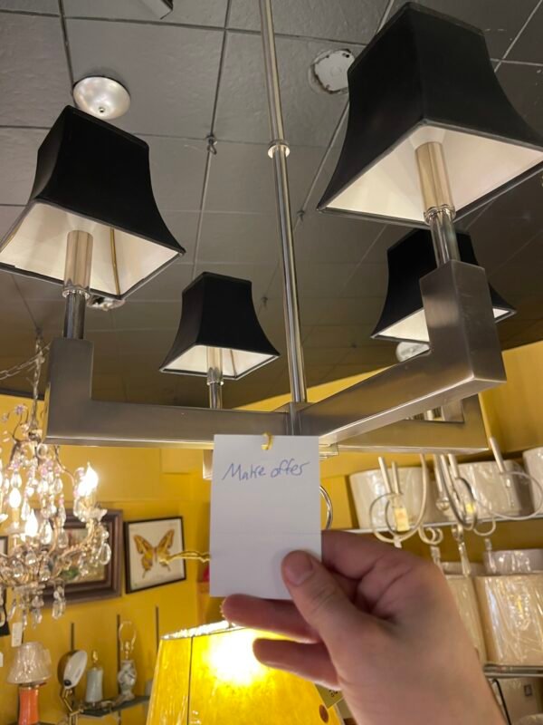 modern satin nickel chandelier