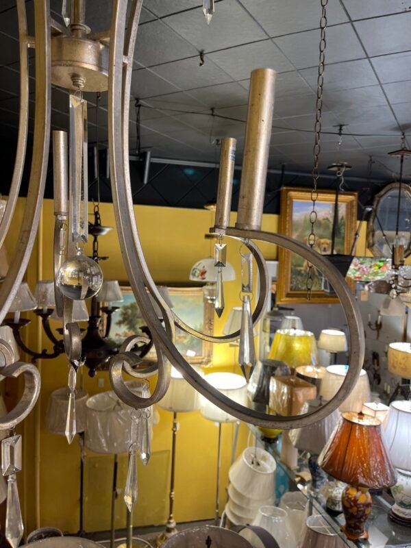 Elegant scroll arm chandelier with five lights