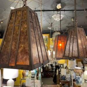 Rustic Mica Mission-Style Pendant Light