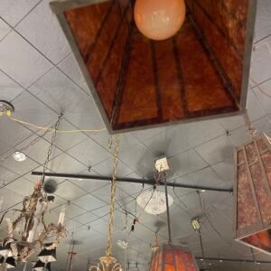 Rustic Mica Mission-Style Pendant Light