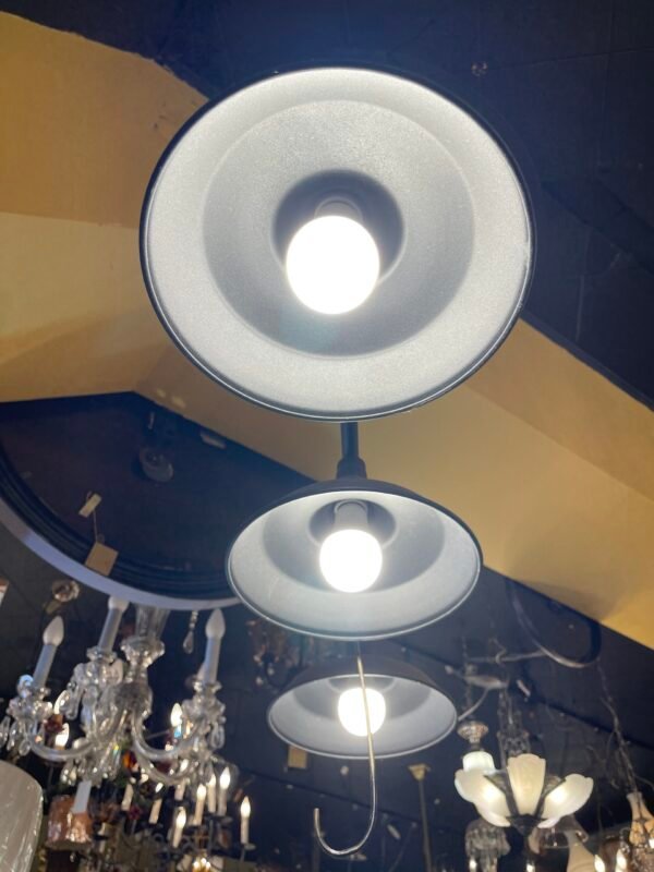 3-light ceiling fixture with dome shades