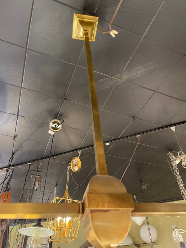 Central downrod mount and square canopy