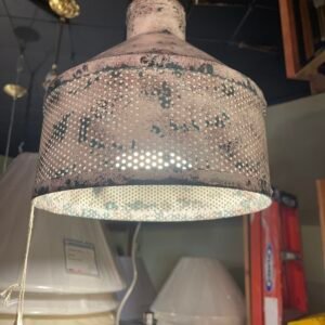 Distressed Farmhouse-Style Hanging Cage Light