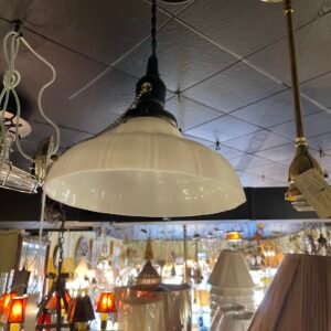 White Porcelain Barn Pendant Light