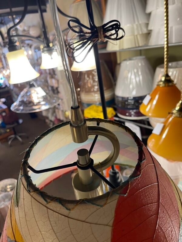 Top and socket detail of leaf hanging lamp