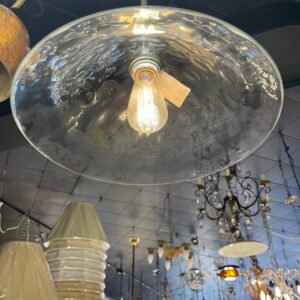 Rippled Clear Glass Pendant Shade