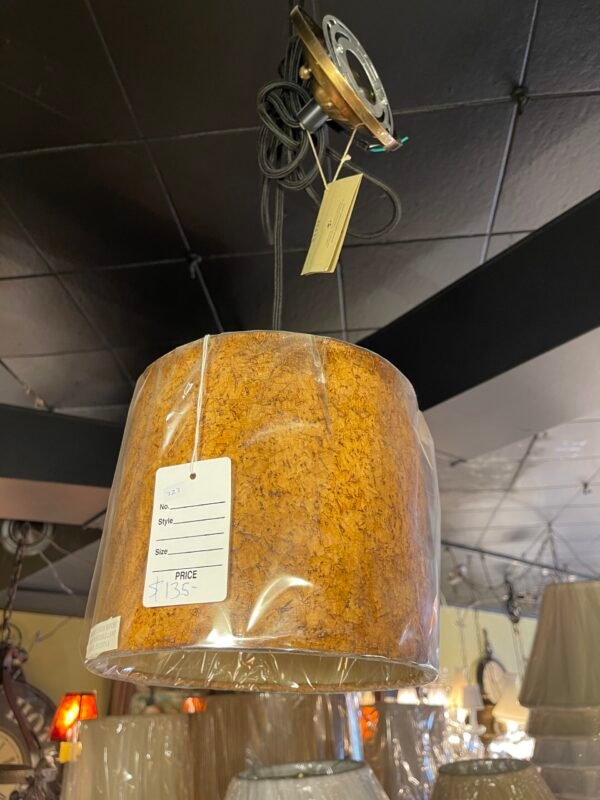 Vintage cork drum pendant light