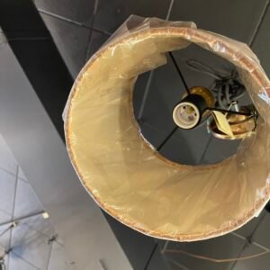 Mid-Century Cork Drum Pendant Light