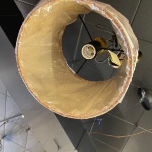 Mid-Century Cork Drum Pendant Light
