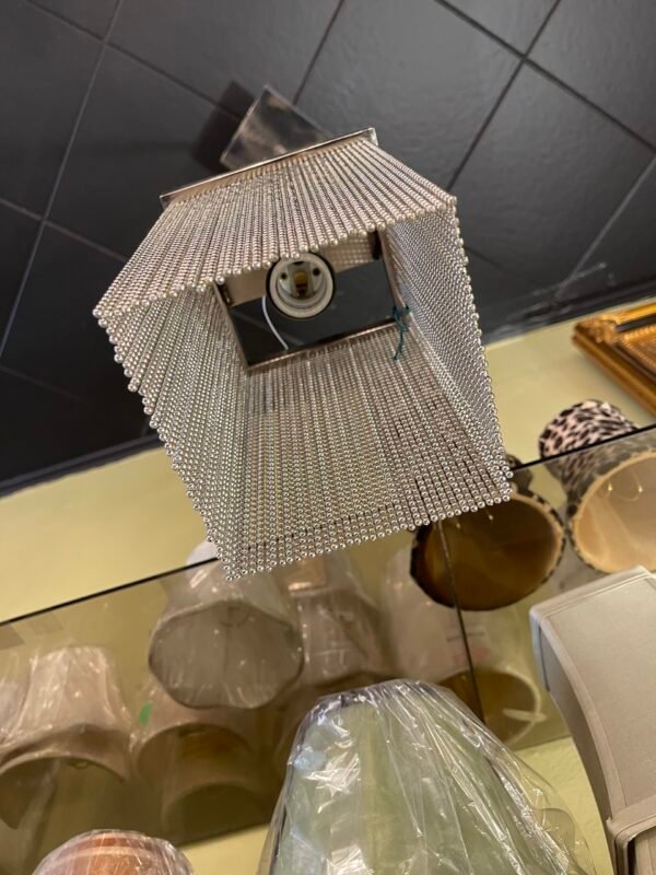 Contemporary glam light fixture with ball chain