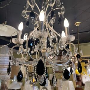 Black Crystal Teardrop Chandelier
