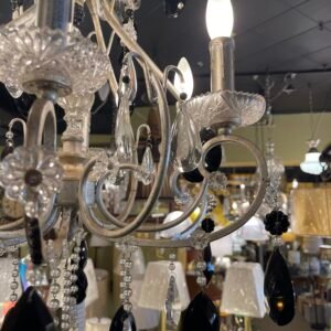 Black Crystal Teardrop Chandelier