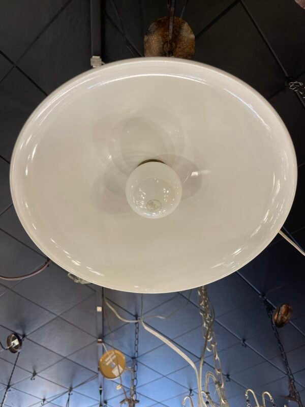 Classic enamel hanging light fixture