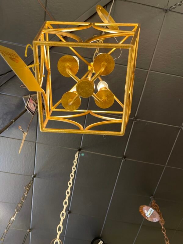 Four-light open frame pendant