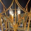 Close-up of gold chandelier with candles