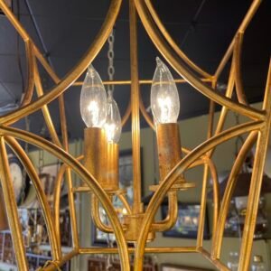 Golden Cage Frame Chandelier