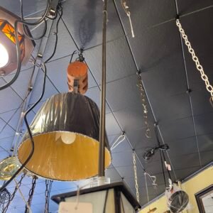 Mission Style Pendant Light – Stained Glass Lantern Shade