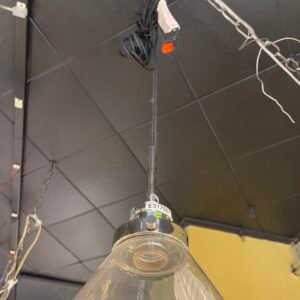 Clear Cone Pendant with Chrome Cap