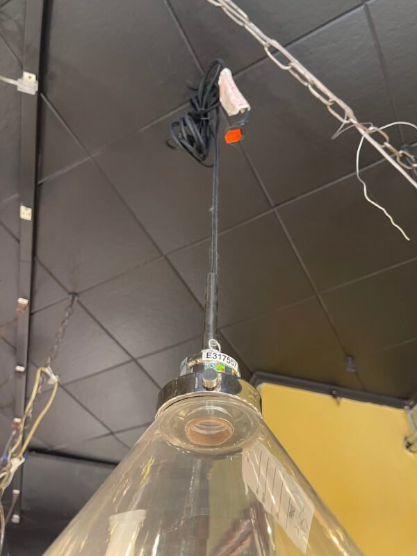 Chrome cap modern hanging light